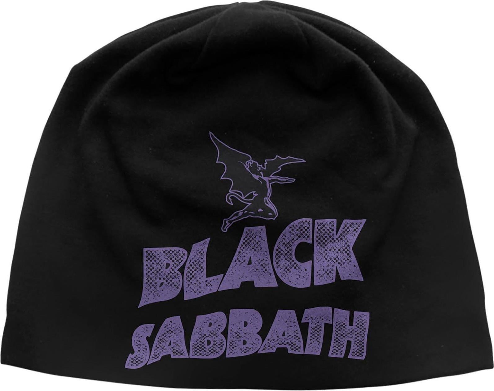 Black Sabbath: Logo & Devil (Discharge Print) (Berretto)