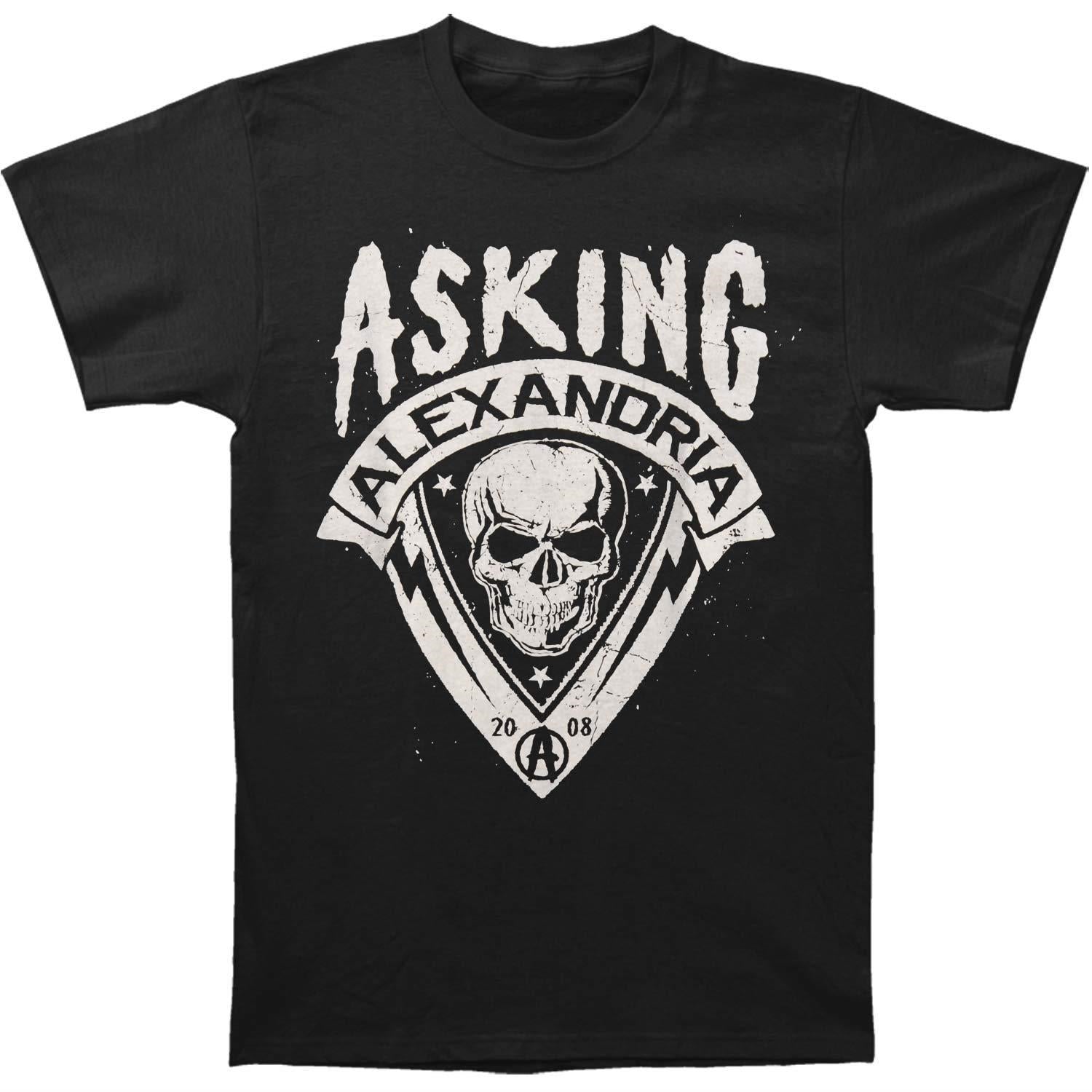 Asking Alexandria: Skull Shield (Retail Pack) (T-Shirt Unisex Tg. M)