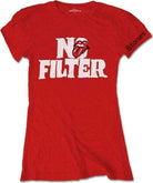 Rolling Stones (The): No Filter Header Logo Red (T-Shirt Donna Tg. M)