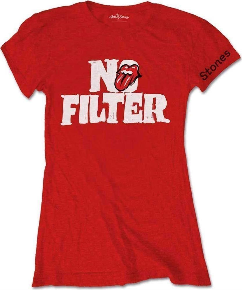 Rolling Stones (The): No Filter Header Logo Red (T-Shirt Donna Tg. L)