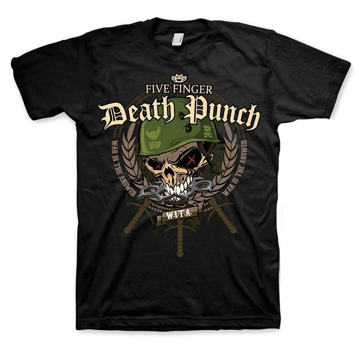 Five Finger Death Punch: War Head With Back Printing (T-Shirt Unisex Tg. S)