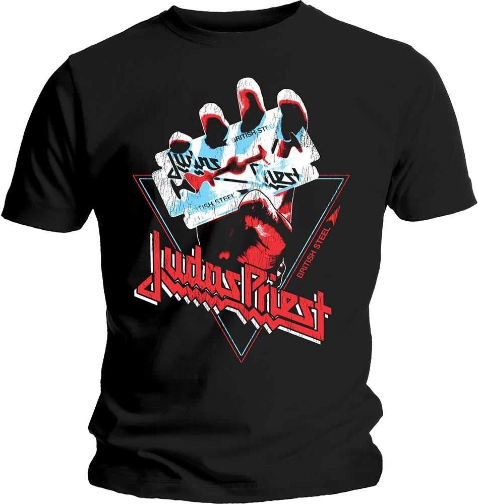 Judas Priest: British Steel Hand Triangle (T-Shirt Unisex Tg. L)