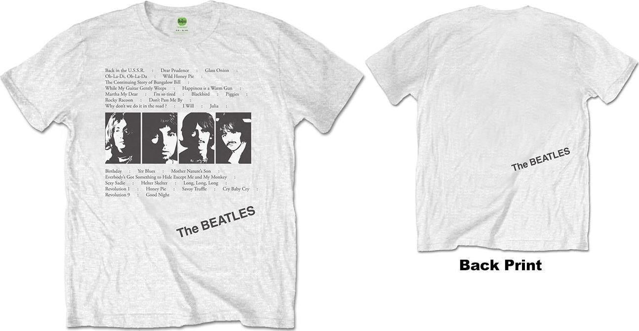 Beatles (The): White Album Tracks (Back Print) White (T-Shirt Unisex Tg. M)