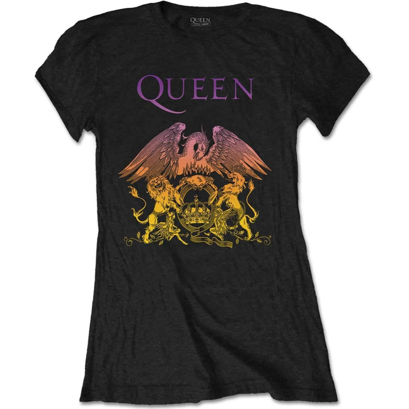 Queen: Rock Off - Gradient Crest (T-Shirt Donna Tg. M)