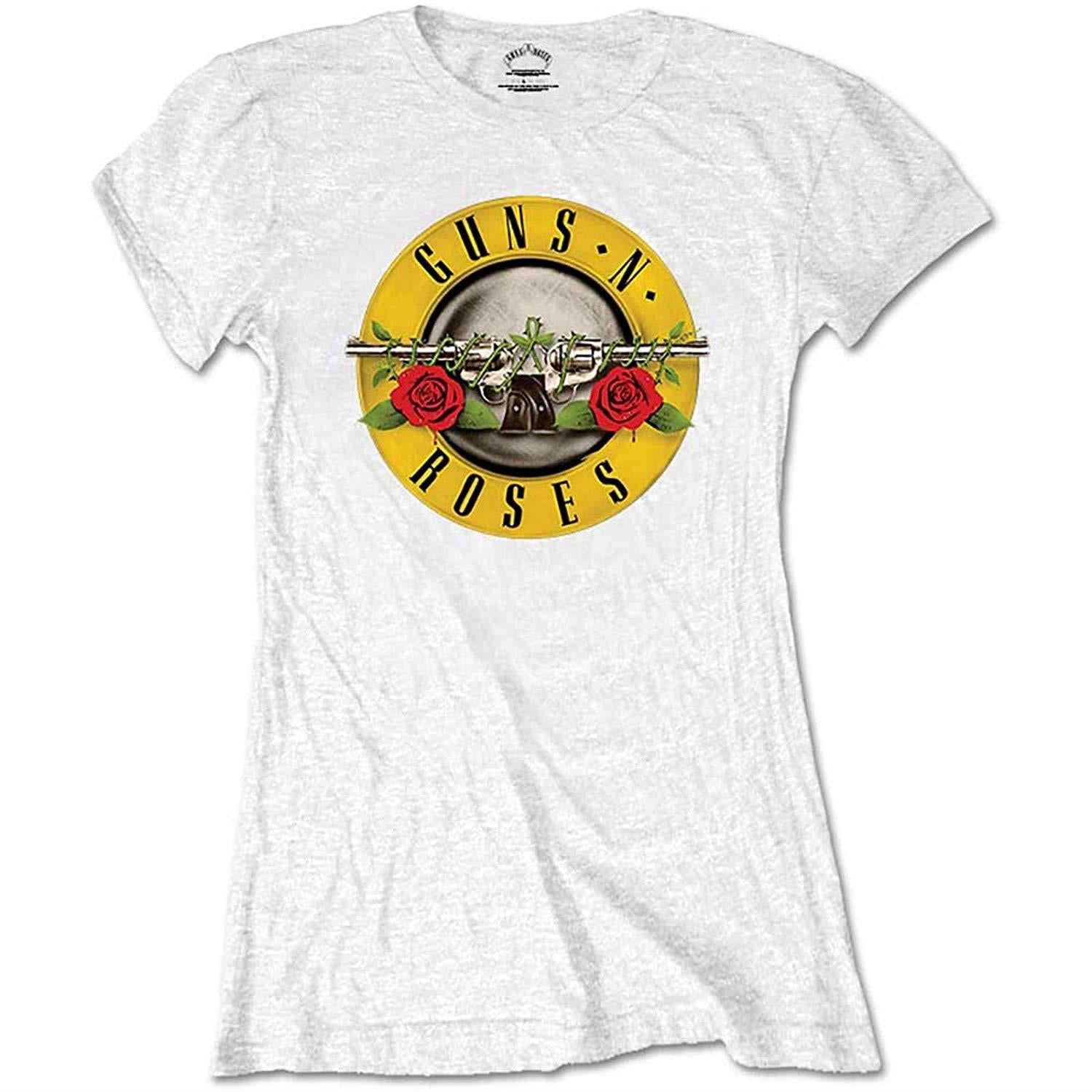 Guns N Roses: Classic Logo White (Retail Pack) (T-Shirt Donna Tg. M)