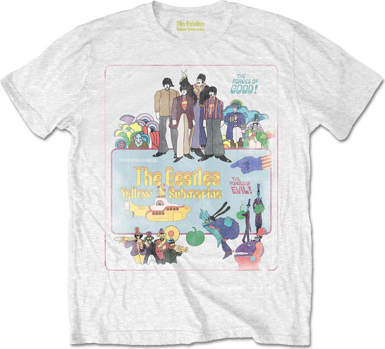 Beatles (The): Rock Off - Yellow Submarine Vintage Movie Poster (T-Shirt Uomo Tg. L)