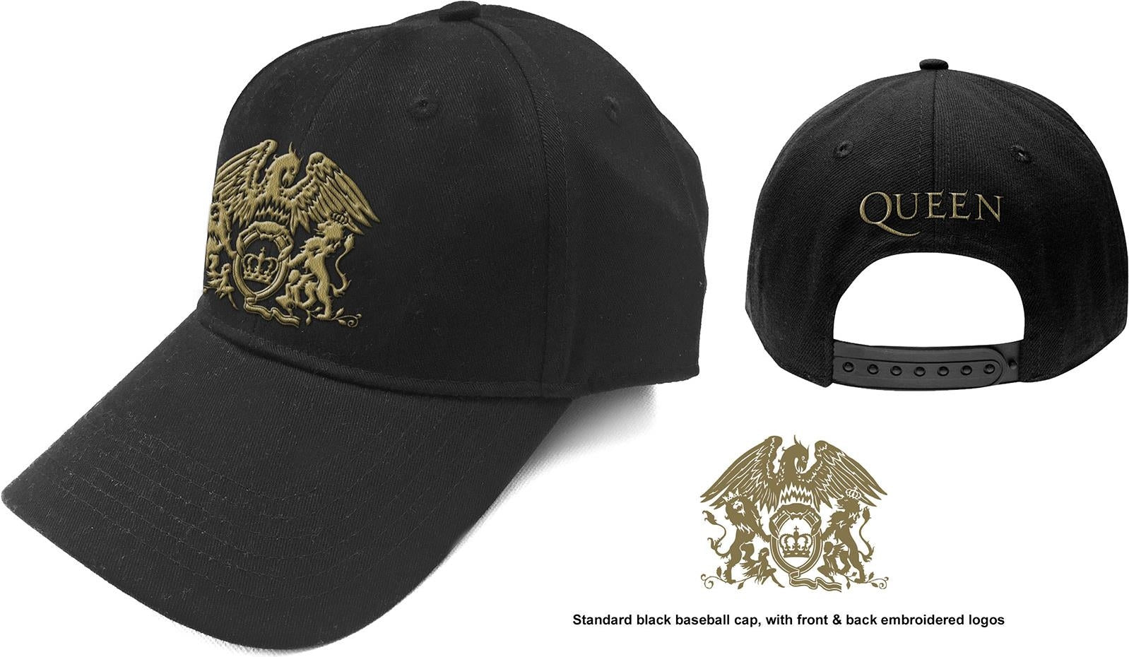 Queen: Gold Classic Crest Baseball (Cappellino)
