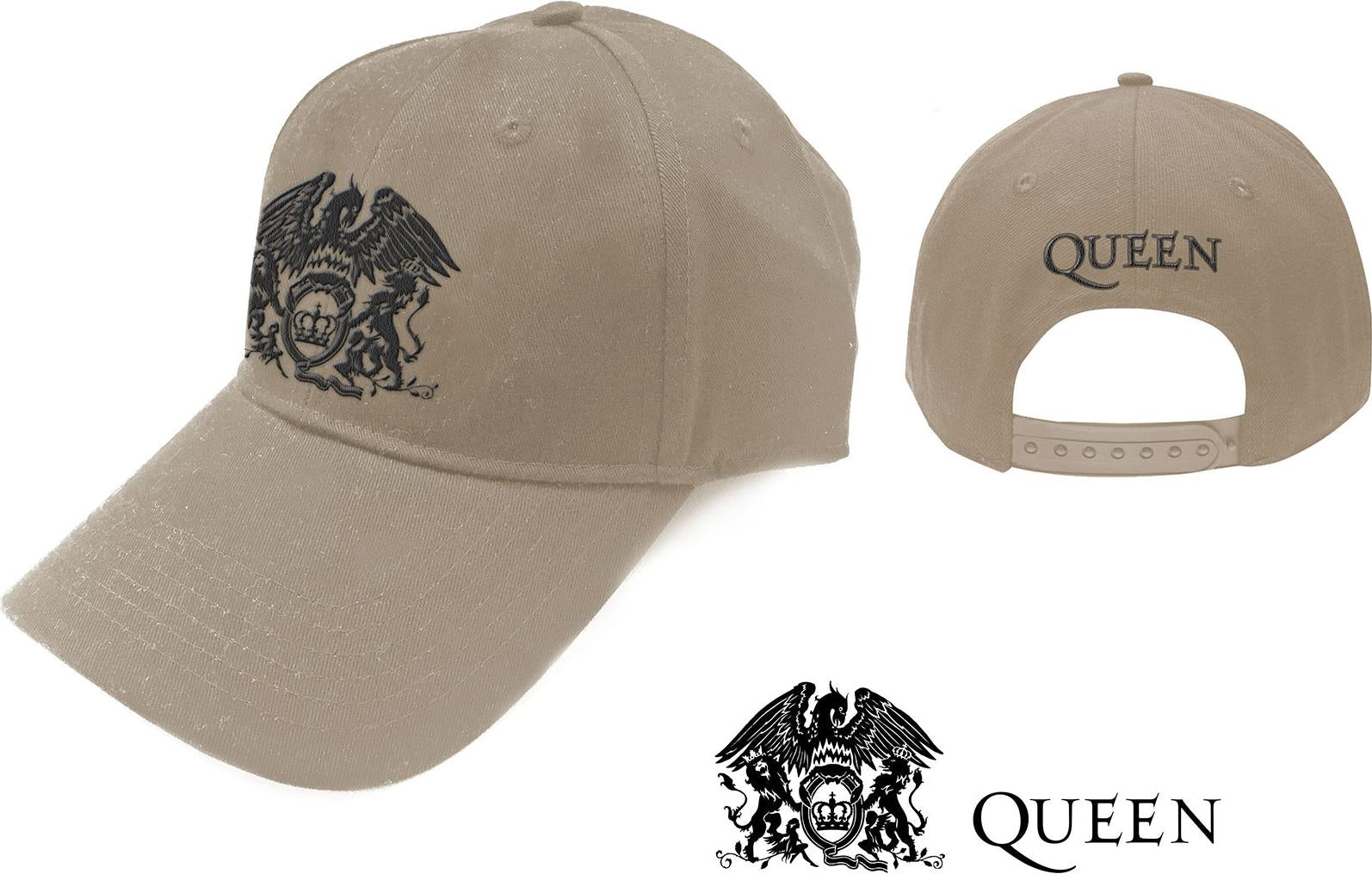 Queen: Rock Off - Black Classic Crest Neutral (Cappellino)