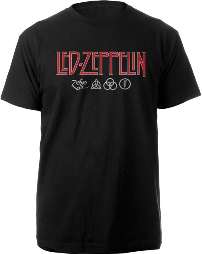 Led Zeppelin: Rock Off - Logo & Symbols (T-Shirt Unisex Tg. S)