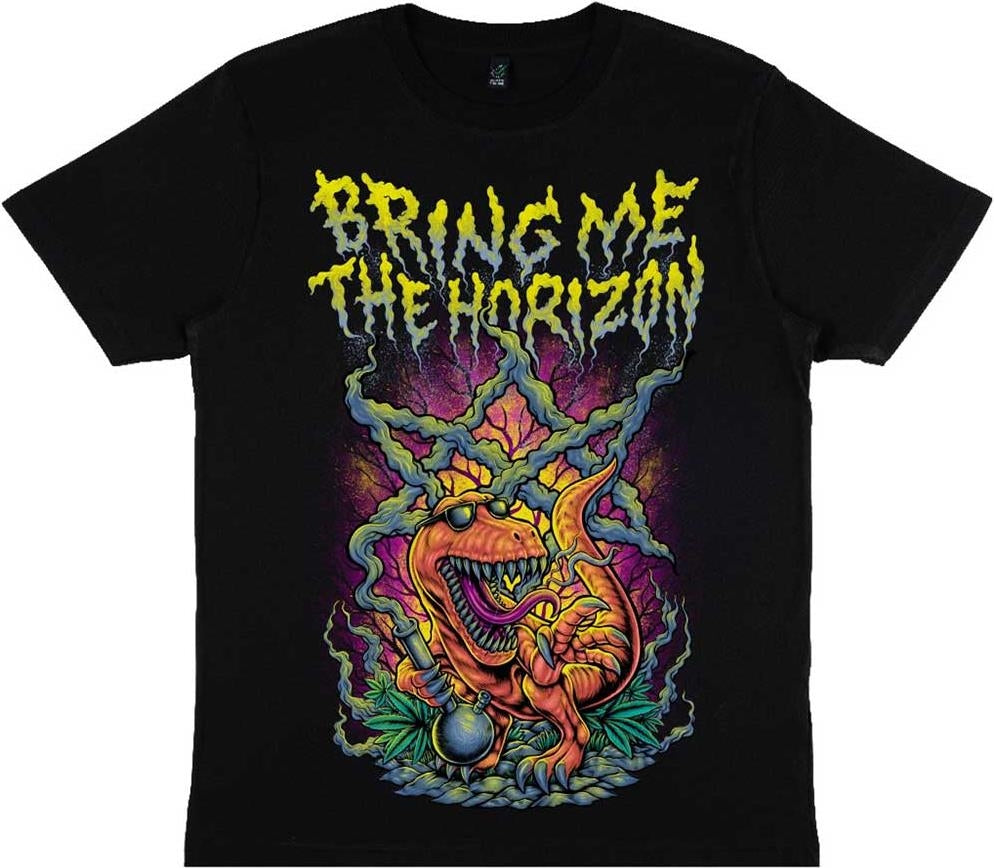 Bring Me The Horizon: Smoking Dinosaur (T-Shirt Unisex Tg. M)