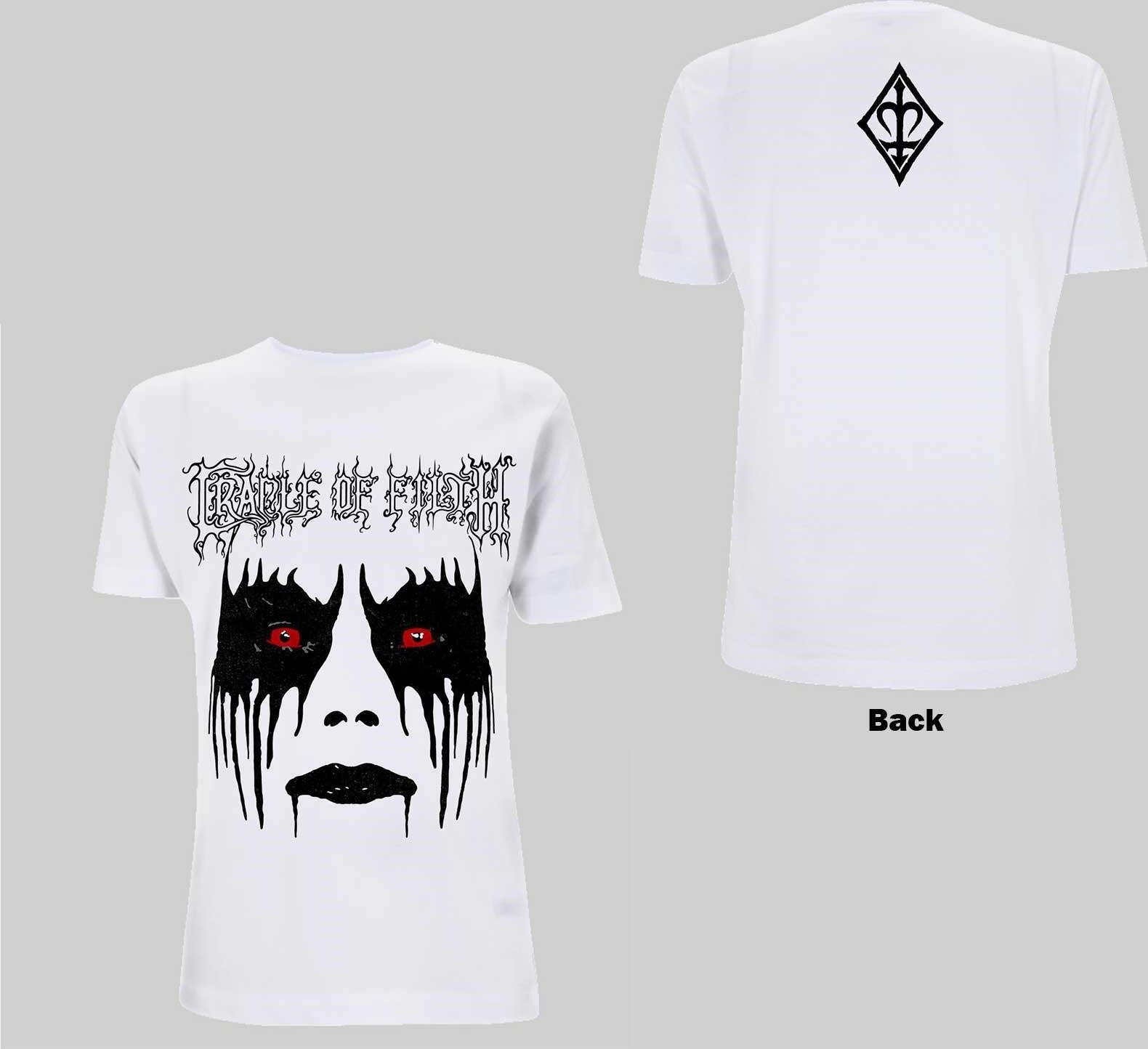 Cradle Of Filth: Rock Off - Dani Make Up Back Print (T-Shirt Unisex Tg. M)