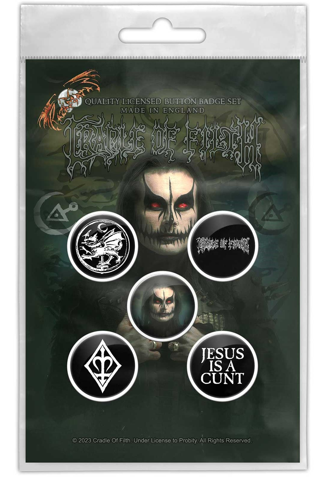 Cradle Of Filth - Cradle Of Filth Button Badge Pack: Hammer Of The Witches/Dani