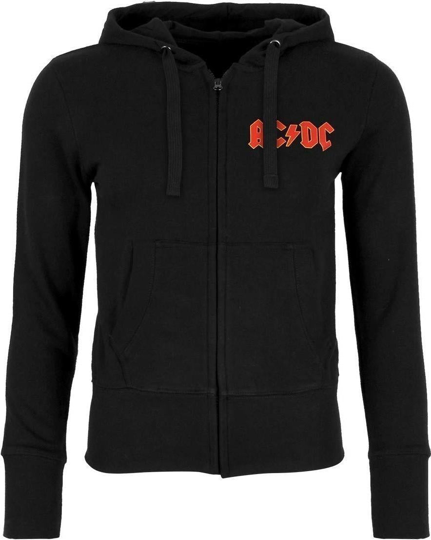 Ac/Dc: Logo Zipped (Back Print) (Felpa Con Cappuccio Donna Tg. XL)