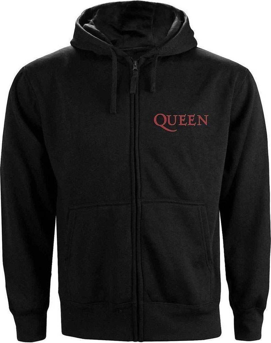 Queen: Classic Crest (Back Print) (Felpa Con Cappuccio Donna Tg. 2XL)