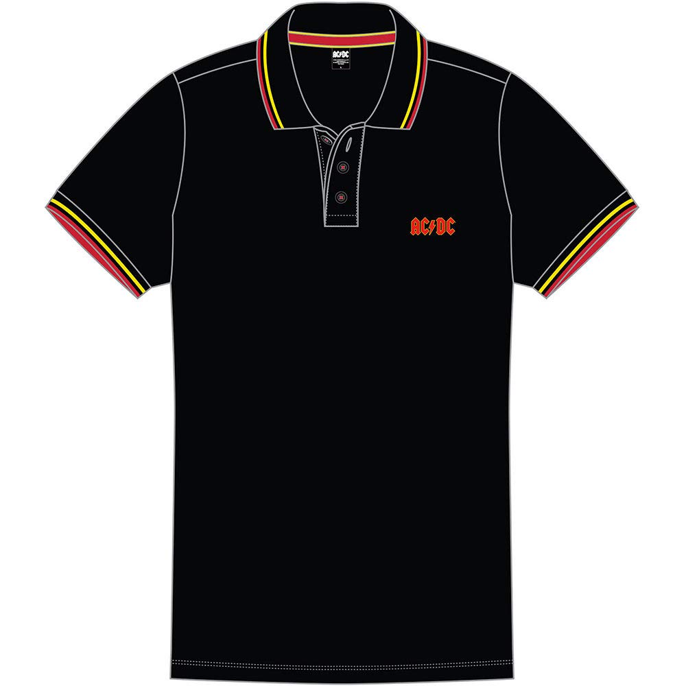 Ac/Dc: Classic Logo Black (Polo Shirt Unisex Tg. L)