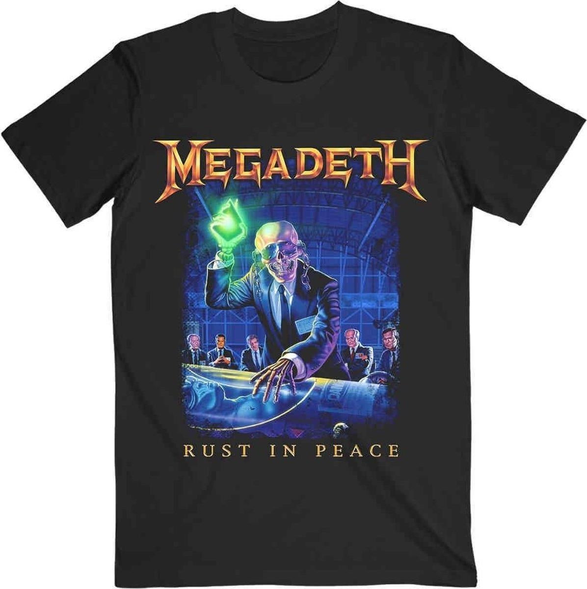 Megadeth: Rock Off - Rust In Peace Tracklist Back Print (T-Shirt Unisex Tg. S)
