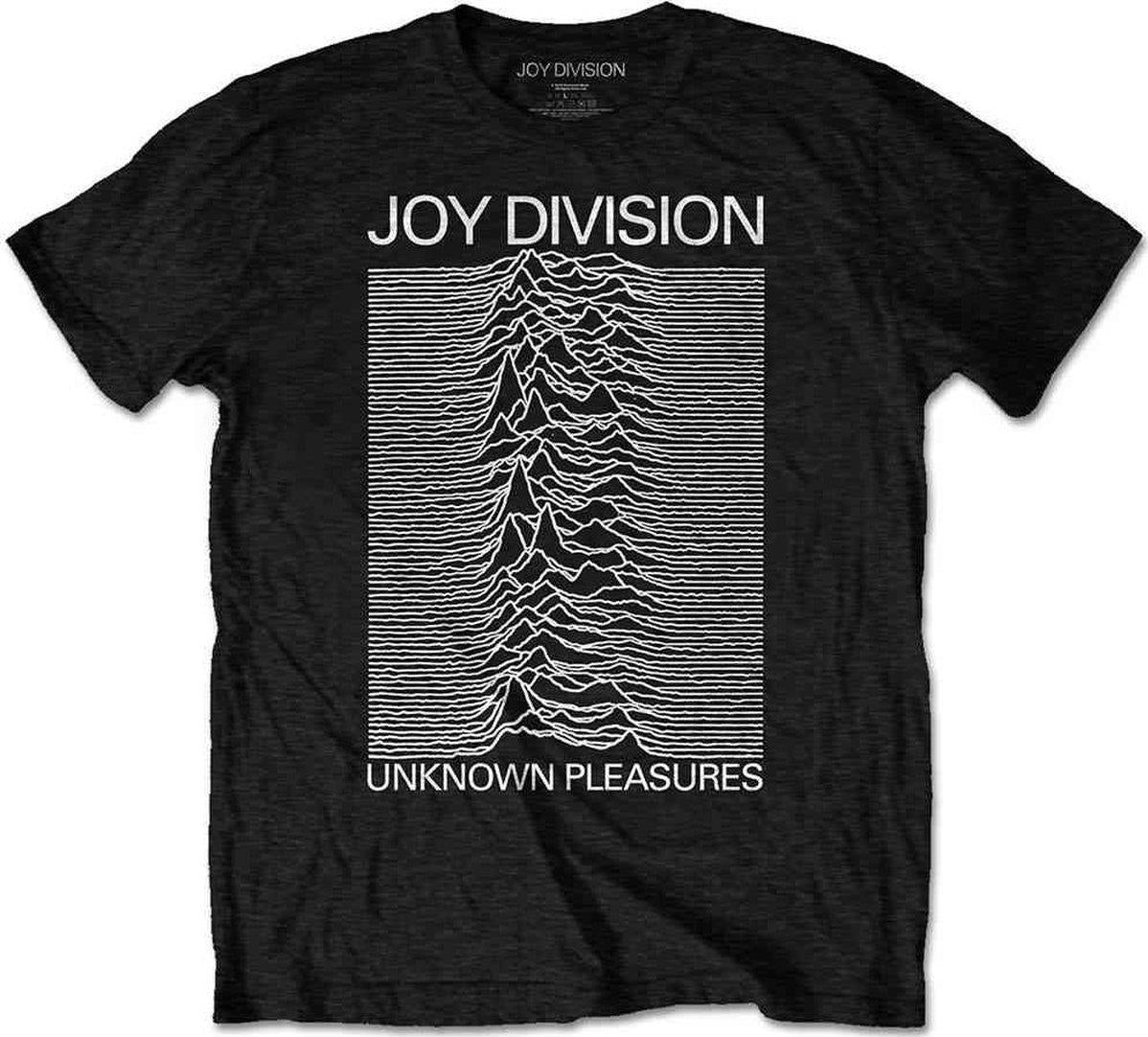 Joy Division: Unknown Pleasures White On Black (T-Shirt Unisex Tg. L)