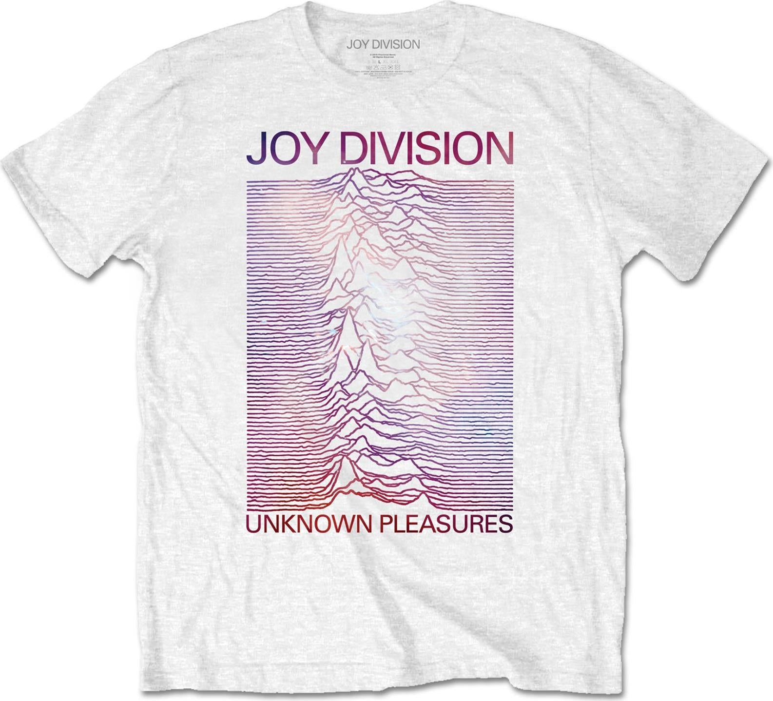 Joy Division: Rock Off - Space - Unknown Pleasures Gradient (T-Shirt Unisex Tg. M)
