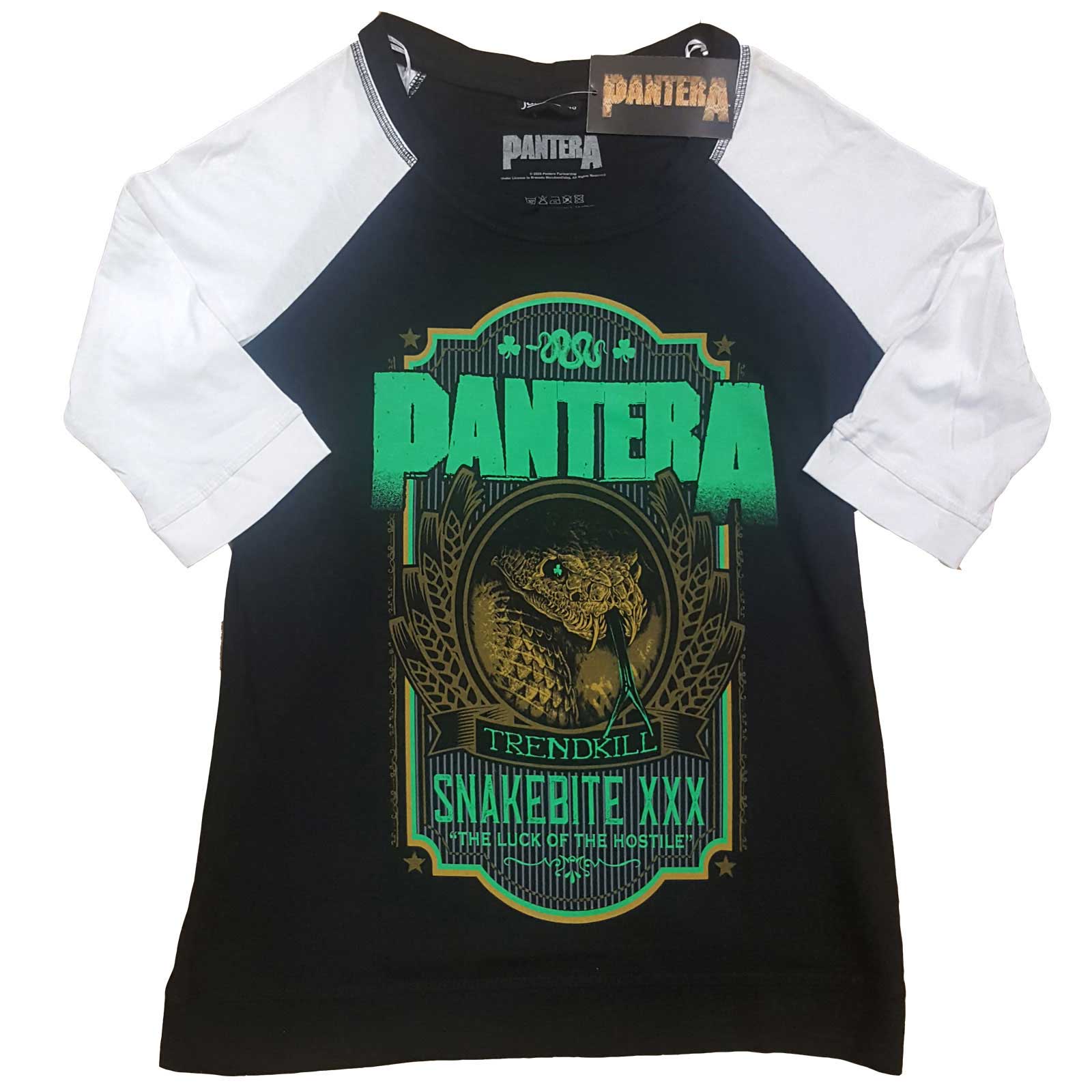 Pantera: Snakebit Xxx Label Raglan (Baseball Shirt Tg. 4XL)