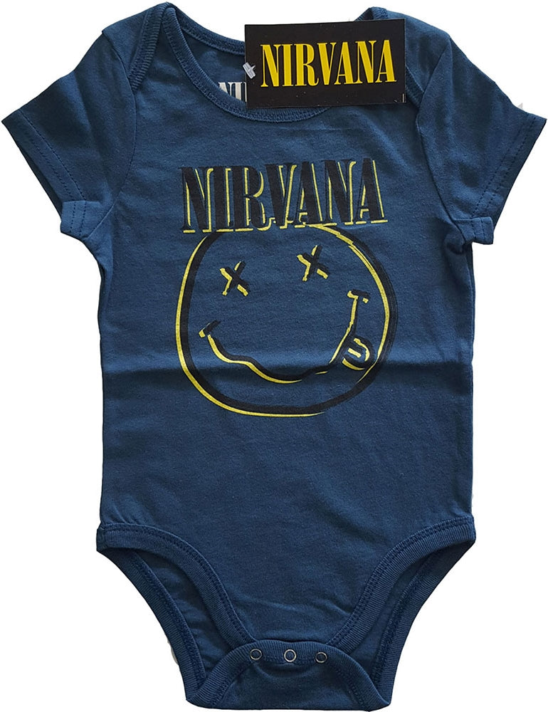 Nirvana: Rock Off - Inverse Happy Face (Body Neonato 6-9 Mesi)