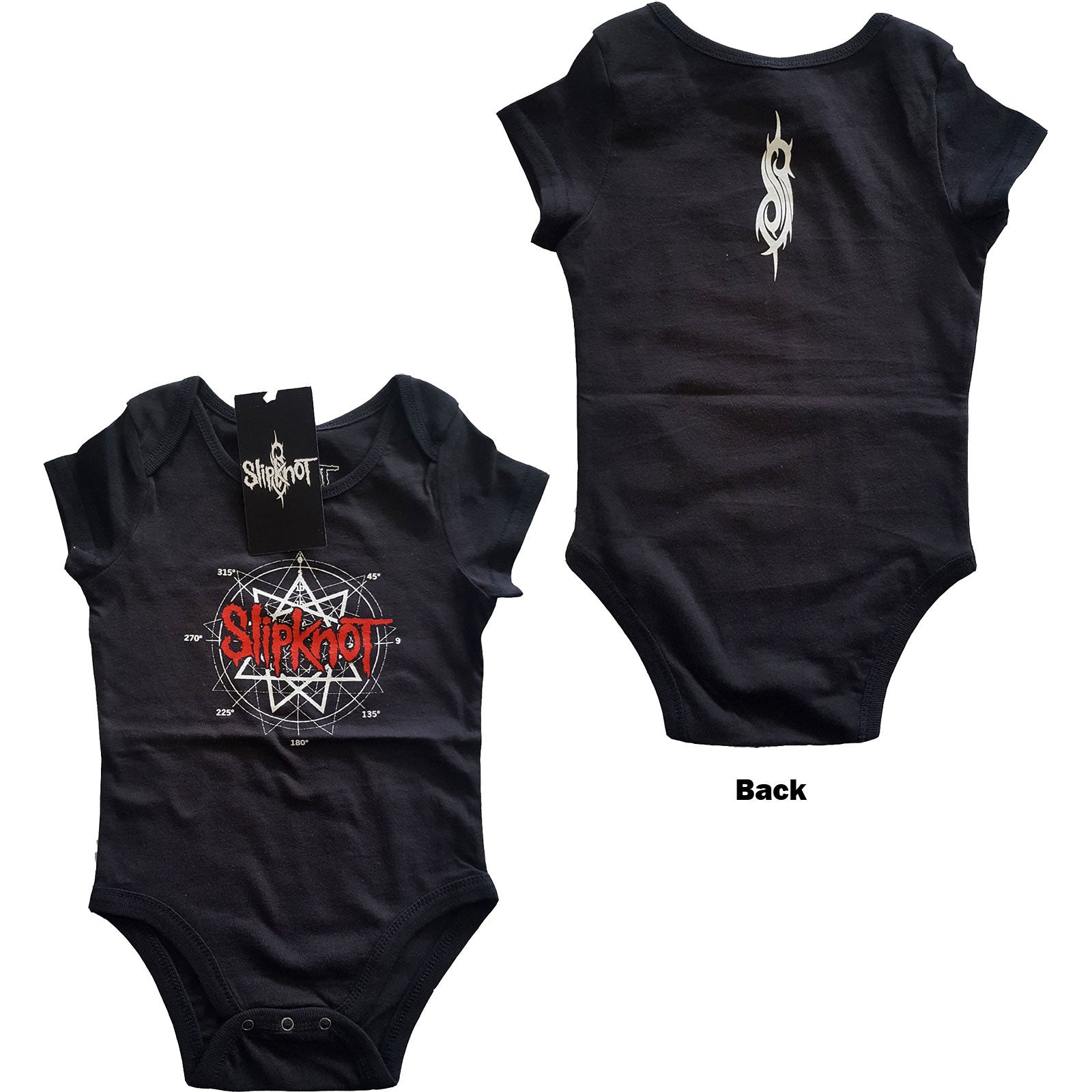 Slipknot: Rock Off - Star Logo Back Print (Body Neonato 6-9 Mesi)