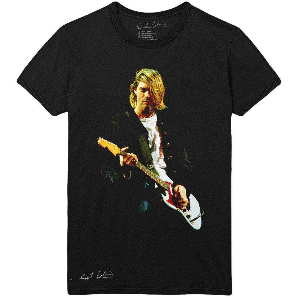 Kurt Cobain: Rock Off - Guitar Photo Colour (T-Shirt Unisex Tg. M)
