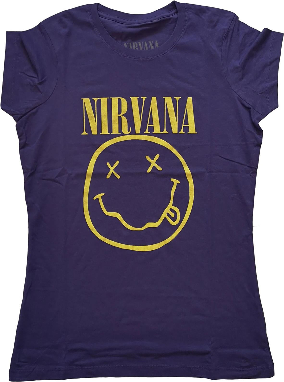Nirvana: Yellow Happy Face (T-Shirt Donna Tg. XS)