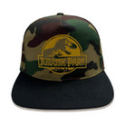 Jurassic Park: Gold Logo Camo Snapback Cap One Size (Cappellino)