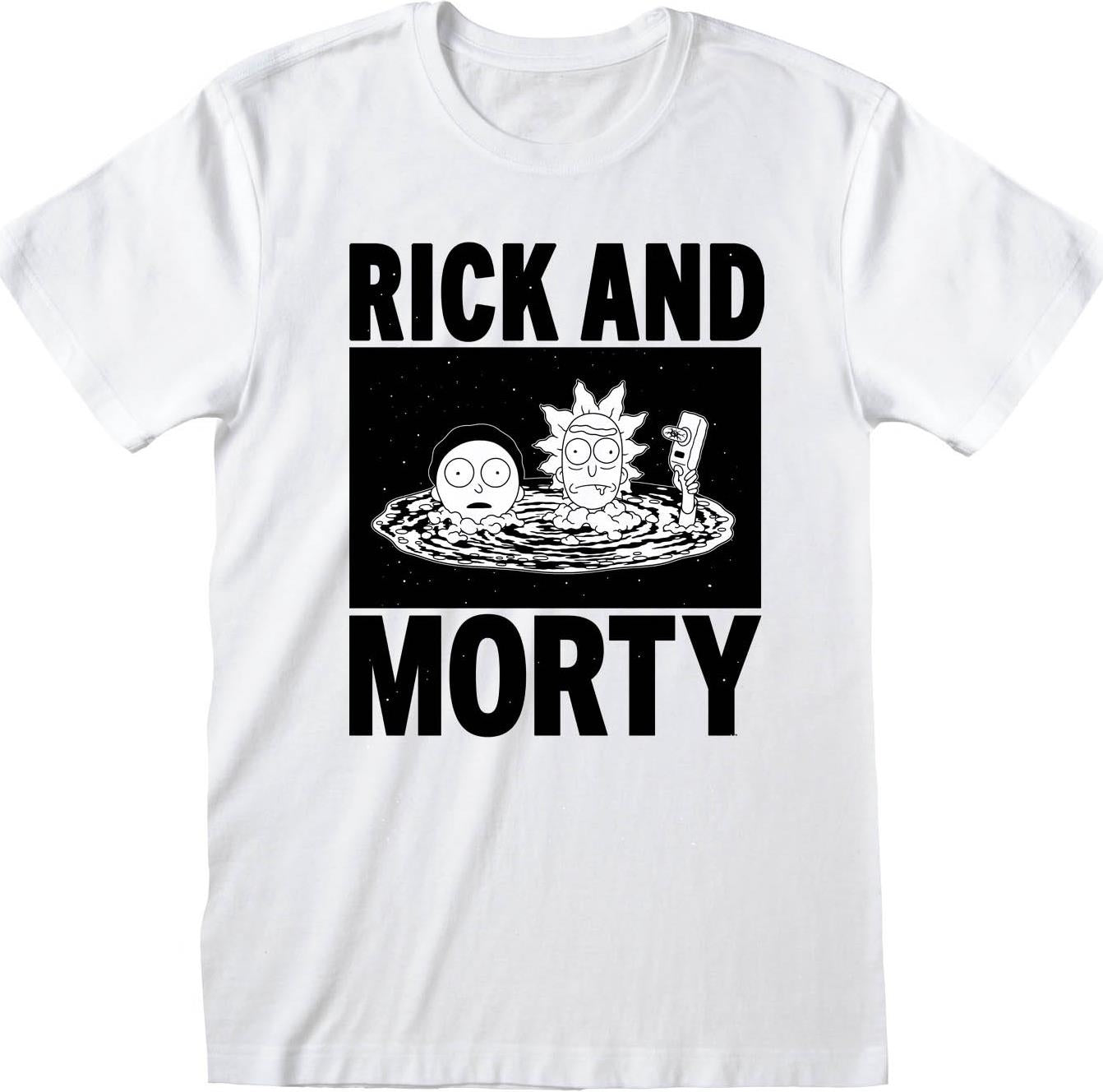 Rick And Morty: Black And White (T-Shirt Unisex Tg. S)