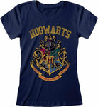 Harry Potter: Hogwarts Faded Crest (Fitted) (T-Shirt Donna Tg. L)