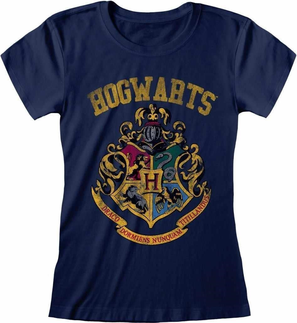 Harry Potter: Hogwarts Faded Crest (Fitted) (T-Shirt Donna Tg. L)