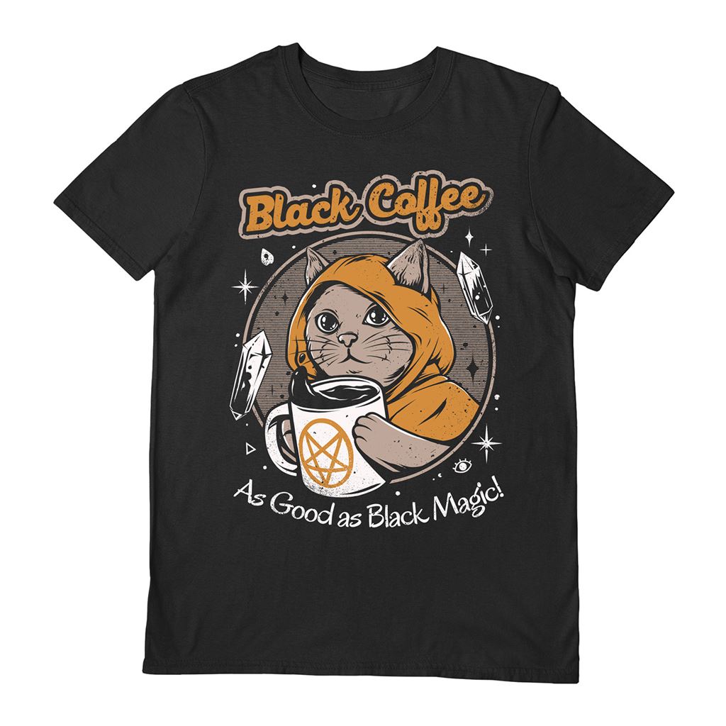 Ilustrata - Black Coffee Black T-Shirt