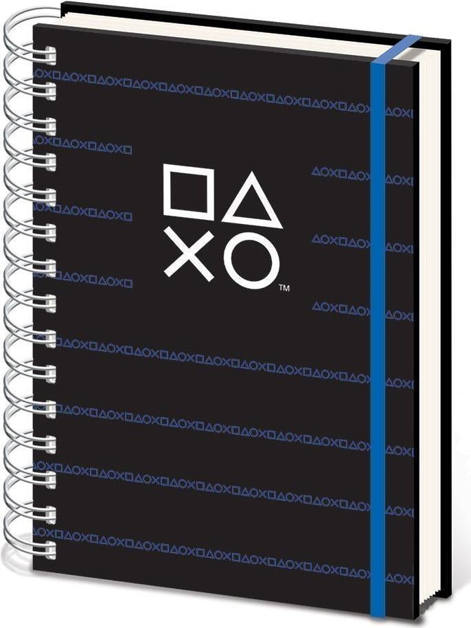 Playstation: Pyramid - Pinstripe Dark (A5 Wiro Notebook / Quaderno)