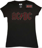 Ac/Dc: Rock Off - Full Colour Logo Diamante (T-Shirt Donna Tg. XL)