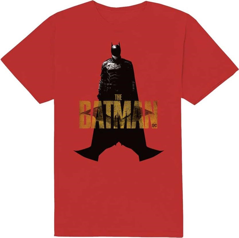 Dc Comics: The Batman Yellow Text (T-Shirt Unisex Tg, 2XL)