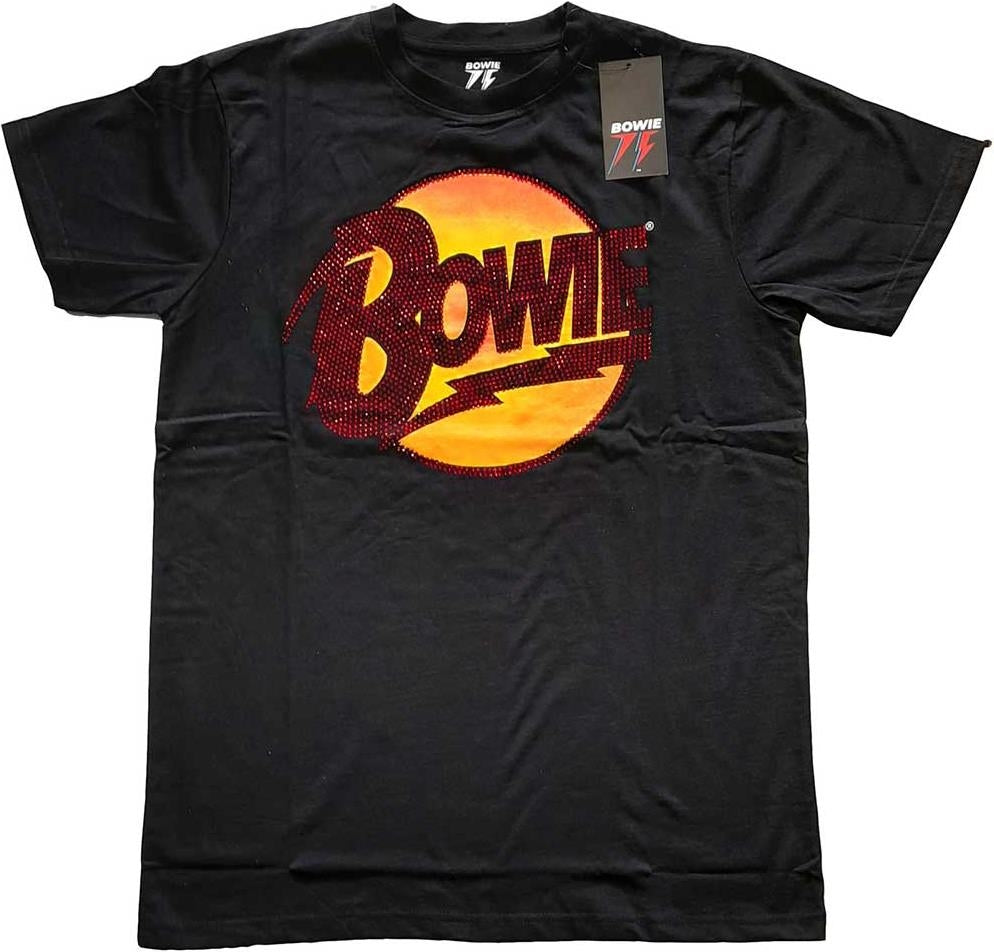 David Bowie: Diamond Dogs Logo (Diamante) (T-Shirt Unisex Tg. M)