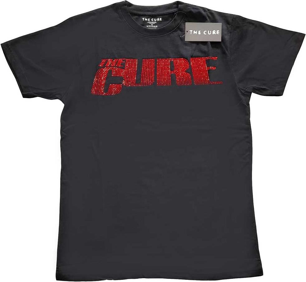 Cure (The): Rock Off - Logo Diamante (T-Shirt Unisex Tg. L)