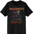 Iron Maiden: Rock Off - Number Of The Beast Run To The Hills Distress (T-Shirt Unisex Tg. L)