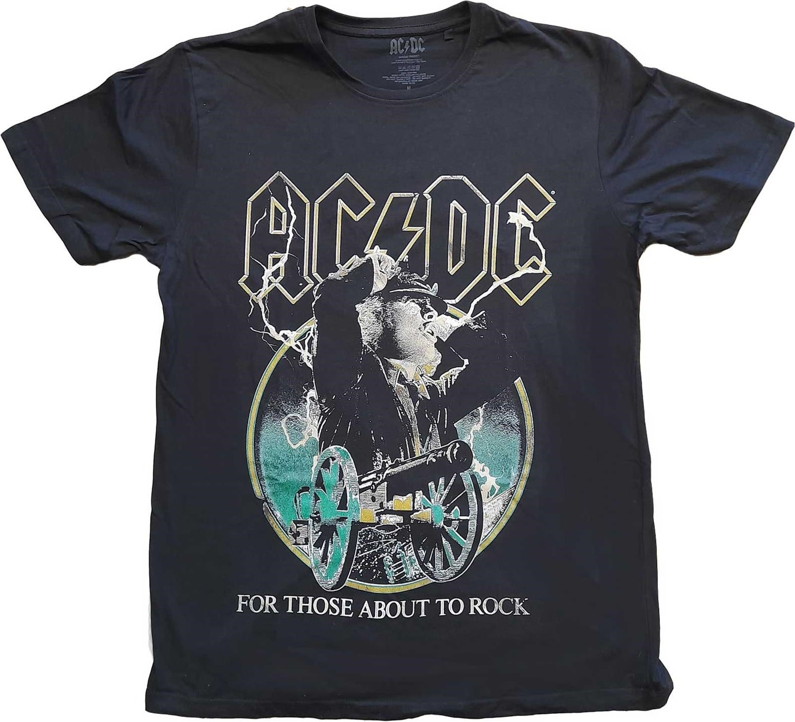 Ac/Dc: Rock Off - For Those About To Rock Yellow Outlines (T-Shirt Unisex Tg. L)