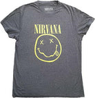 Nirvana: Rock Off - Yellow Happy Face Back Print (T-Shirt Unisex Tg. M)