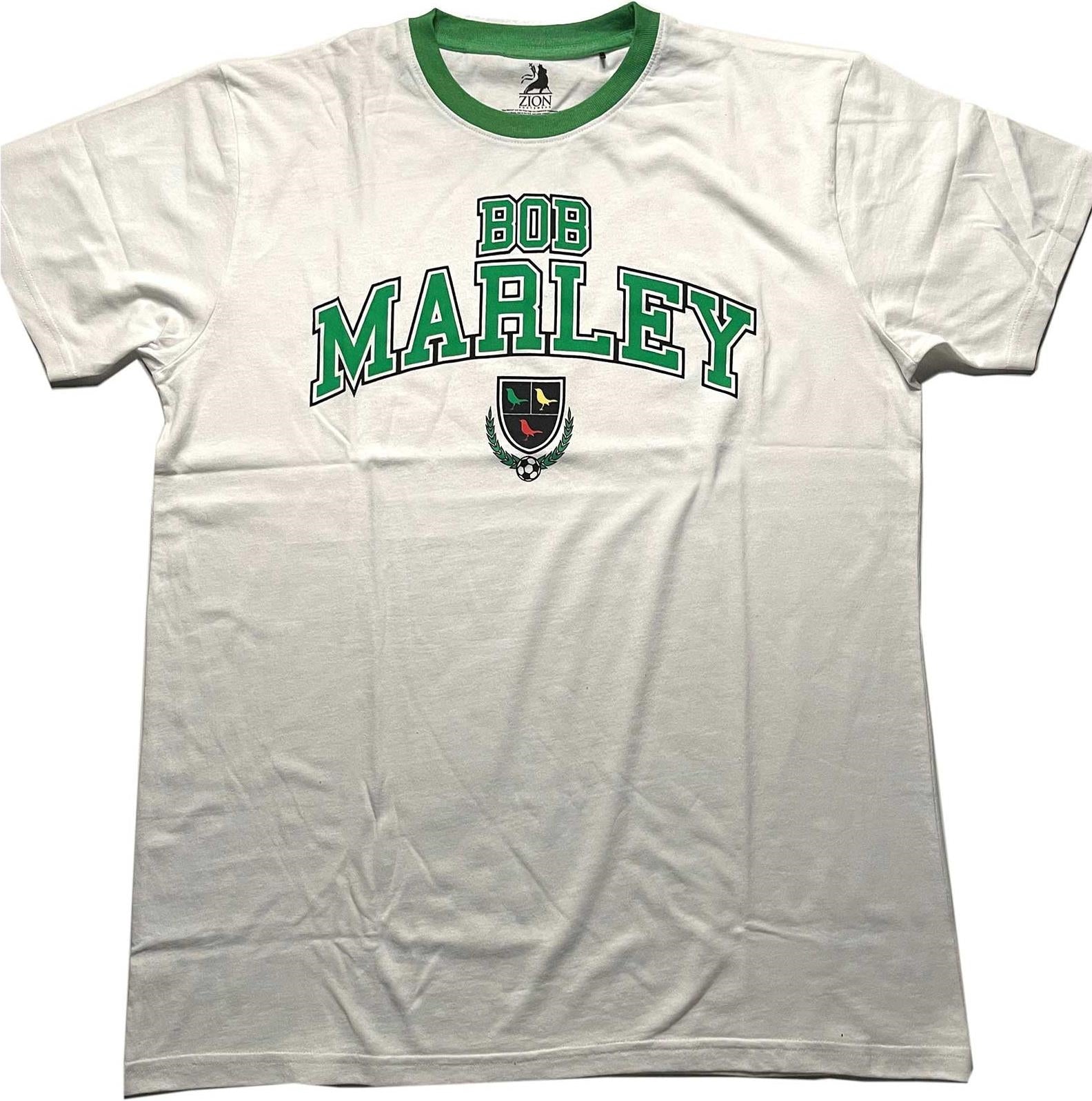 Bob Marley: Ringer Collegiate Crest (T-Shirt Unisex Tg. 2XL)