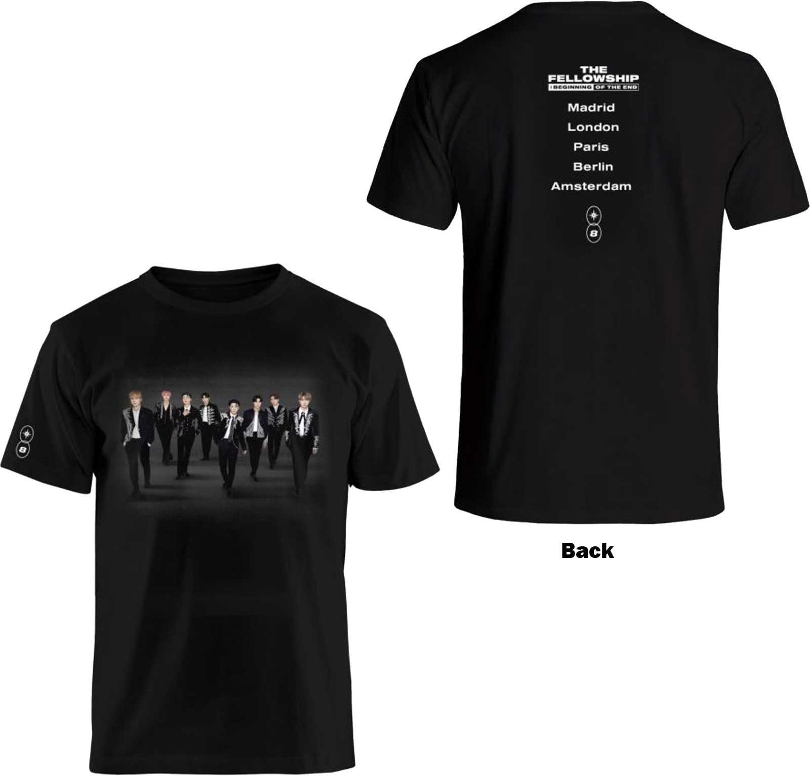 Ateez: Fellowship Tour Euro Photo (Back Print) (T-Shirt Unisex Tg. M)