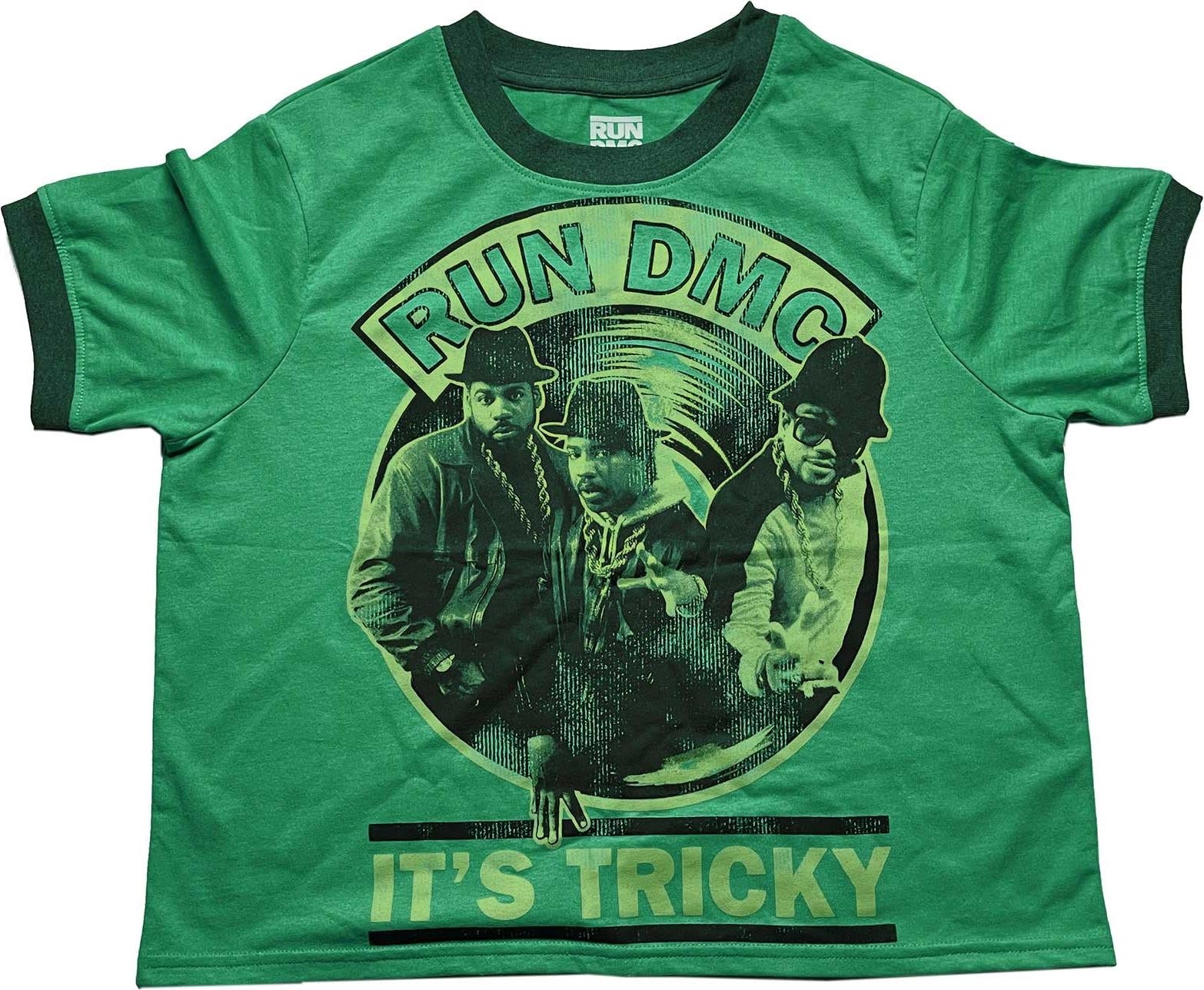 Run Dmc: Rock Off - It's Tricky Record Vintage Crop (T-Shirt Donna Tg. M)