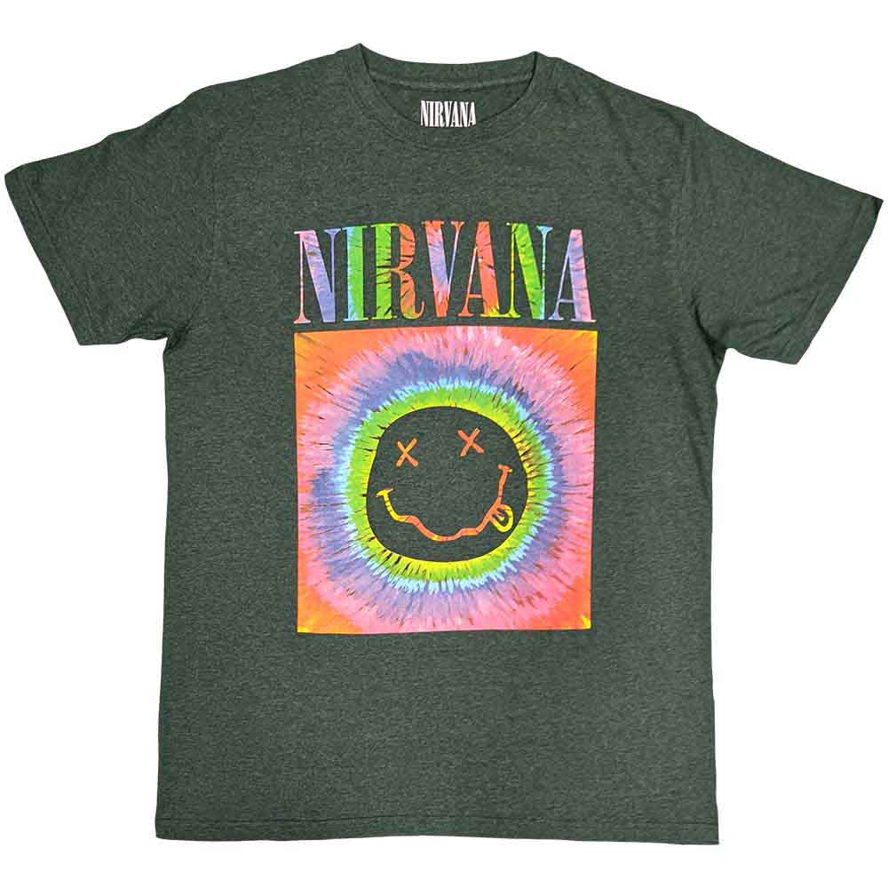 Nirvana: Rock Off - Happy Face Glow Box Green (T-Shirt Unisex Tg. L)