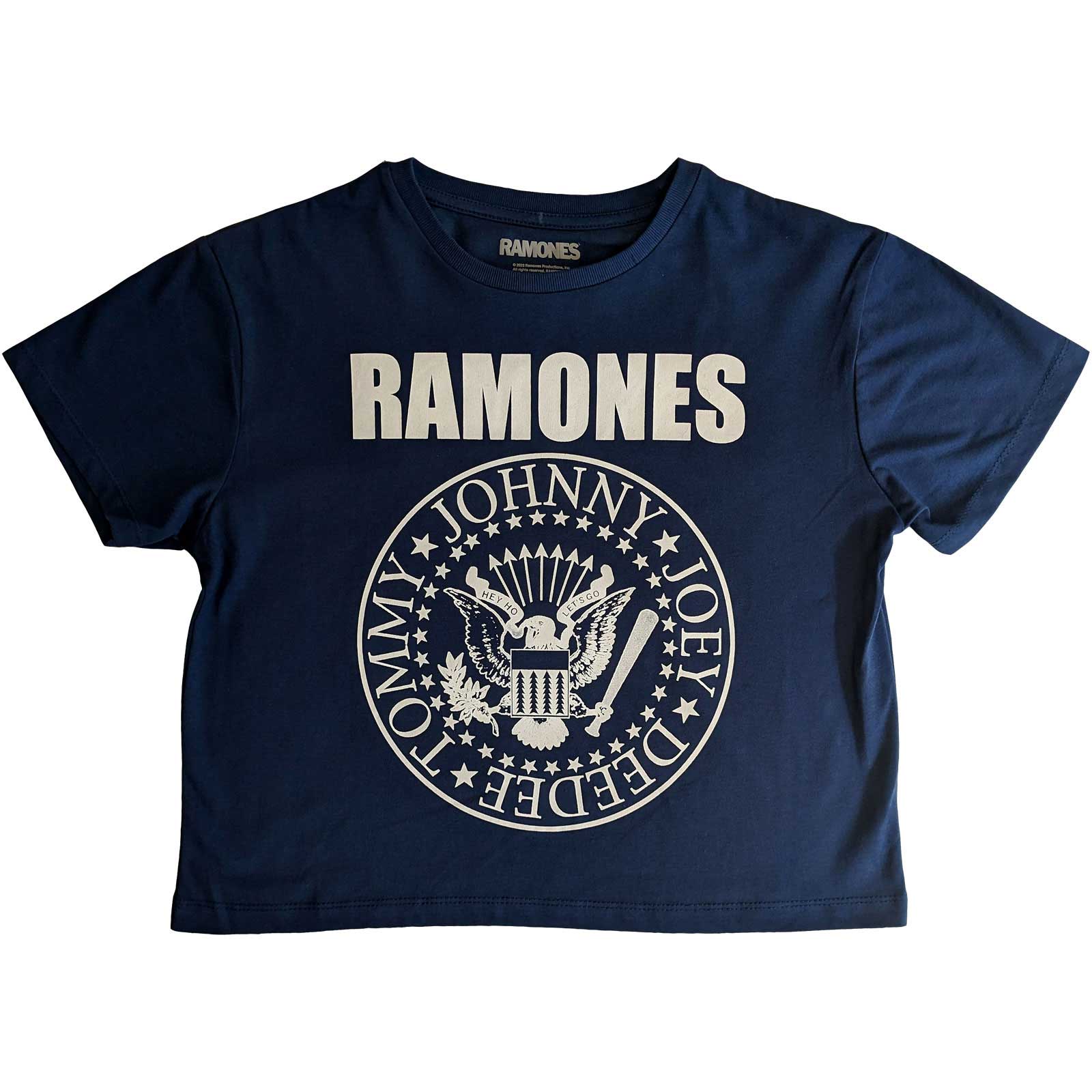 Ramones: Rock Off - Presidential Seal Blue (Crop Top Donna Tg. M)