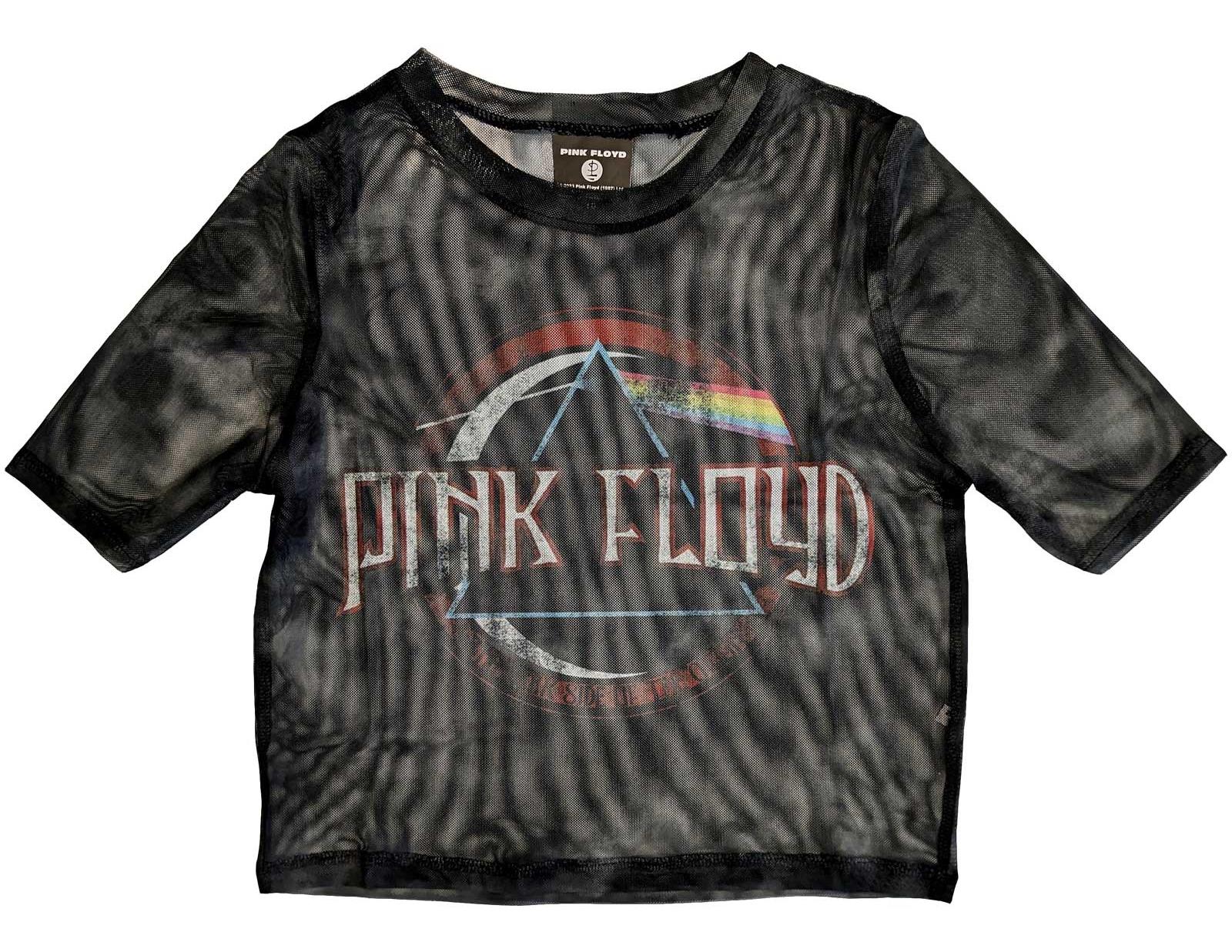 Pink Floyd: Vintage Dark Side Of The Moon Seal (Mesh) - Black (Crop Top Donna Tg. S)