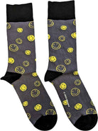 Nirvana: Mixed Happy Faces (Socks / Calzini Alti Unisex Tg. 40-43)
