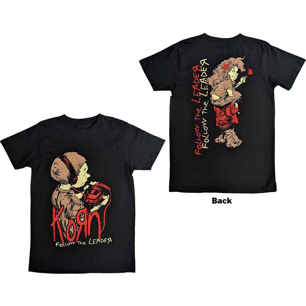 Korn: Rock Off - Follow The Leader Back Print (T-Shirt Unisex Tg. L)