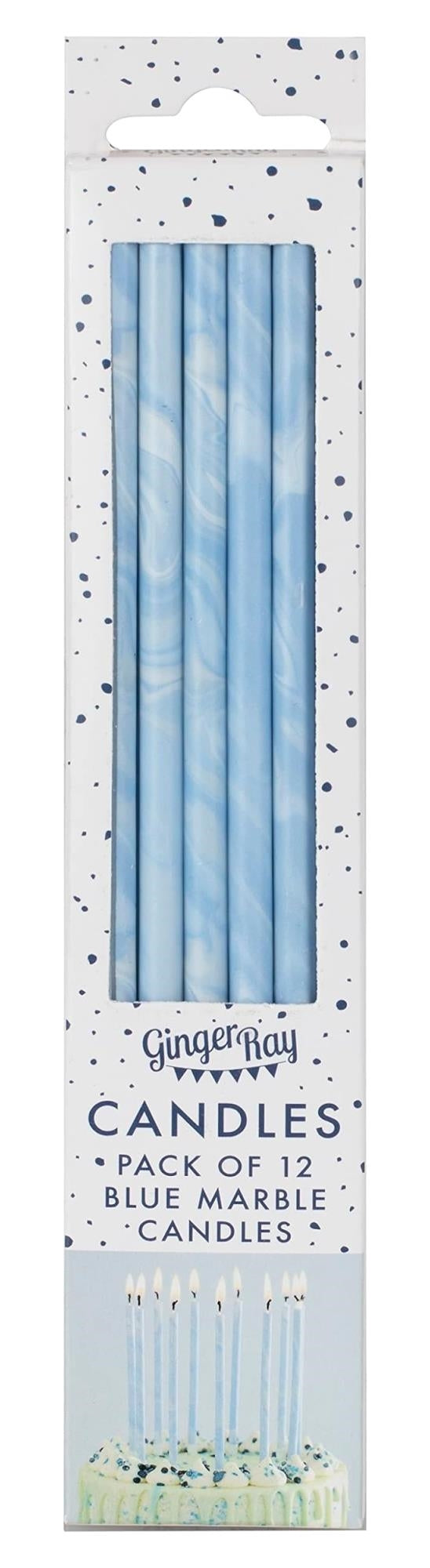 Candles - Tall Skinny - Blue Marble