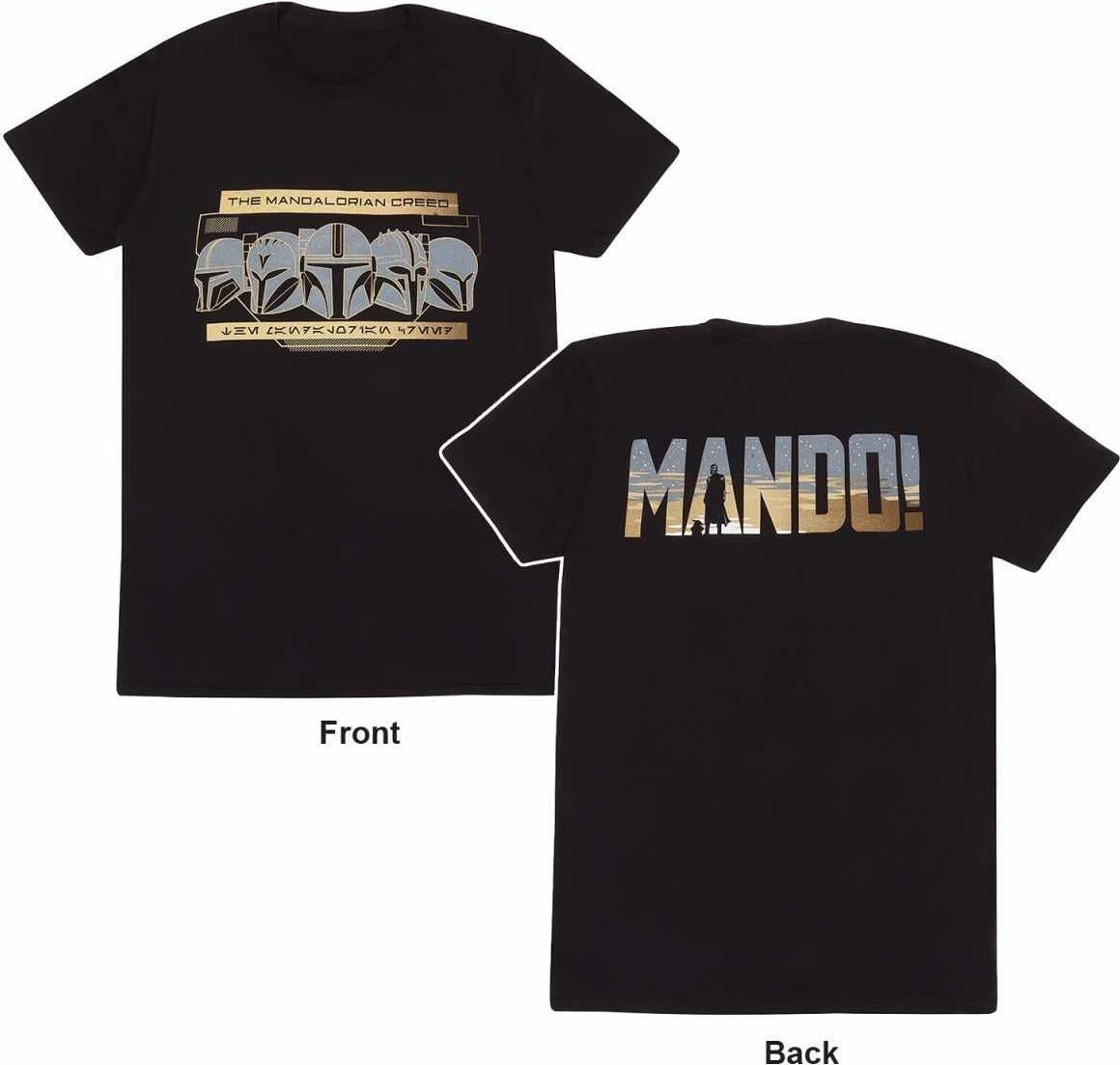 Star Wars: The Mandalorian - Row Of Helmets - Black (T-Shirt Unisex Tg. XL)